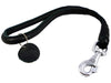 Round Genuine Rolled Leather Dog Short Leash 20" Long 5/8" Wide Black Lead for Large Breeds