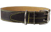 Genuine Thick Leather Dog Collar 20"-27" Neck Size, 1.75" Wide, Brown Mastiff, Great Dane