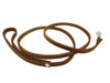 4' Genuine Leather Classic Dog Leash Brown 3/8" Wide For Smallest Breeds and Young Puppies