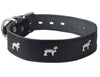 Genuine Leather Studded Dog Collar, Black, 1.5" Wide. Fits 16"-20" Neck Size Amstaff