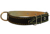 Genuine Leather Dog Collar 13"-19.5" Neck Size, 1" Wide Black