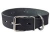Genuine Leather Studded Dog Collar, Black, 1.5" Wide. Fits 16"-20" Neck Size Amstaff