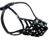 Secure Leather Mesh Dog Basket Dog Muzzle #11 Black (Circumference 12", Snout Length 3.5")