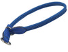 Dogs My Love Round High Quality Genuine Rolled Leather Choke Dog Collar Blue
