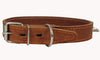Thick Genuine Leather Spiked Dog Collar 1" Wide Tan Sized to Fit 17"-21" Neck 1" Wide Akita, Husky