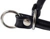 Round Genuine Rolled Leather Choke Dog Collar 19" Long Black