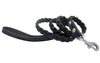 Genuine Fully Braided Leather Dog Leash 4 Ft Long 3/4" Wide Black, Menium to Large Breeds