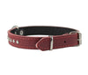 Genuine Leather Studded Padded Dog Collar 15"x5/8" Wide Fits 10"-13" Neck, Pomeranian, Chihuahua