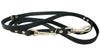6 Way European Multifunctional Leather Dog Leash Adjustable Lead Black 41"-78" Long 1/2" Wide(12 mm) Medium