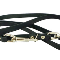 6 Way European Multifunctional Leather Dog Leash Adjustable Lead Black 41"-78" Long 1/2" Wide(12 mm) Medium