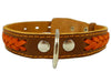 Genuine Leather Braided Dog Collar, 1" Wide. Fits 15"-20" Neck. Medium Breeds