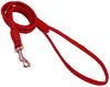 Dogs My Love 4ft Long Round Genuine Rolled Leather Dog Leash Red