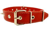 Dogs My Love Real Leather Red Spiked Dog Collar Spikes, 1.5" Wide. Fits 17"-21.5" Neck Large Breeds