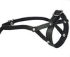 Adjustable Leather Loop Bite Bark Control Easy Fit Dog Muzzle Black. Fits 10.5"-12.5" Snout.