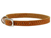 Genuine Leather Dog Collar 8"-9.5" Neck for Smallest Breeds and Young Puppies Tan