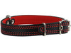 Genuine Leather Dog Collar Padded Black 3 Sizes