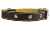 Genuine Thick Leather Dog Collar 13"-19.5" Neck Size, 1" Wide, Brown