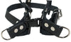 Genuine Leather Medium 22.5-26 Chest 3/4-inch Wide Adjustable Dog Step-in Harness Black