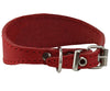 Red Real Leather Tapered Dog Collar 1,5" Wide, Fits 8.5"-10.5" Neck, Small, Dachshund
