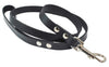 Dogs My Love Genuine Leather Classic Dog Leash 4 Ft Long 9 Sizes Black