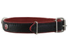Genuine Black Leather Metal Paw Studs Soft Leather Padded Dog Collar 3/4" Wide. Fits 10"-14" Neck.
