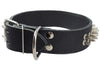 Thick Genuine Leather Spiked Dog Collar 2" wide Sized to Fit 18"-22" Neck Corso, Rottweiler, Pitbull