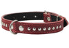 Genuine Leather Studded Padded Dog Collar 18" Long 3/4" Wide Fits 12"-14.5" Neck