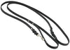 6' Genuine Leather Braided Dog Leash Black 3/8" Wide for Small Breeds