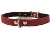 Dogs My Love Genuine Leather Felt Padded Dog Collar X-Small 11" x1/2" Wide Fits 8"-10" Neck Puppies