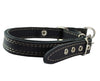 Martingale Genuine Black Double Ply Leather Dog Collar Choker Medium to Large Fits 17.5"-21" Neck.