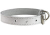 Genuine Leather Dog Collar White 4 Sizes