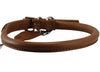 Genuine Leather Rolled Dog Collar Neck: 10.5"-14" size, Chow Chow, Collie, Labrador, Puppies
