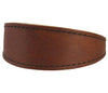 Brown Real Leather Tapered Dog Collar 1,5" Wide, Fits 8.5"-10.5" Neck, Small, Dachshund