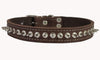 Thick Genuine Leather Spiked Dog Collar1" Wide Brown 17"-21" Neck 1" Wide Bulldog, Amstaff, Pitbull