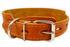 Real Leather Tapered Dog Collar 1.75" Wide, Fits 15"-19" Neck, Medium