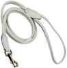 Dogs My Love 4ft Long Round Genuine Rolled Leather Dog Leash White