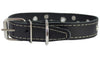 Genuine Leather Studded Dog Collar, Black, 1" Wide. Fits 13"-17.5" Neck Size