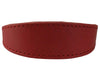 Red Real Leather Tapered Dog Collar 1,5" Wide, Fits 8.5"-10.5" Neck, Small, Dachshund