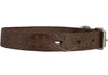 Genuine Tooled Leather Dog Collar Floral Pattern Brown 3 Sizes