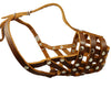 Secure Leather Mesh Dog Basket Dog Muzzle #11 Brown - Pit Bull, AmStaff (Circumf 12", Snout 3.5")