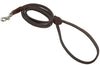 Dogs My Love 4ft Long Round Genuine Rolled Leather Dog Leash Brown