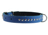 Dogs My Love Genuine Leather Studded Padded Dog Collar 15" x5/8" Wide Fits 10"-13" Neck