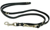 6 Way European Multifunctional Leather Dog Leash Adjustable Lead Black 41"-78" Long 1/2" Wide(12 mm) Medium