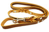 8' Genuine Leather Braided Dog Leash Brown 3/4" Wide