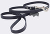 Genuine Leather Classic Dog Leash Black 1/2 Wide 4 Ft, Boston Terrier, Poodle, Puppies
