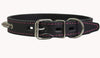 Genuine Leather Spiked Dog Collar 1" Wide Black Fit 17"-21" Neck 1" Wide Boxer, Amstaff, Pit Bull