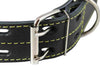 Genuine Thick Leather Dog Collar 20"-27" Neck Size, 1.75" Wide, Black Mastiff, Great Dane