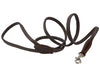 Dogs My Love 4ft Long Round Genuine Rolled Leather Dog Leash Brown