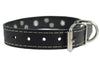 Genuine Leather Studded Dog Collar, Black, 1" Wide. Fits 13"-17.5" Neck Size