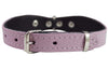 Genuine leather Designer Dog Collar 11"x3/4" with Studs, Daisy, and Rhinestone